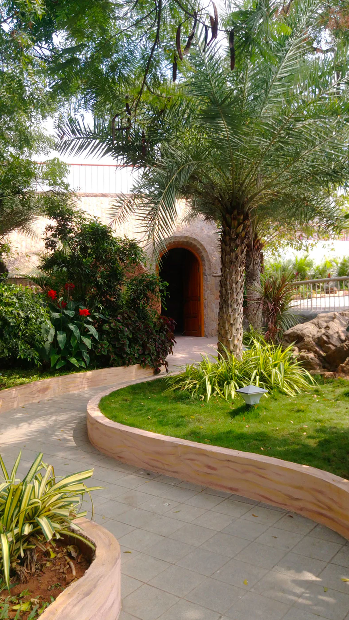 Square Paved Winding Path Square Paved Winding Path